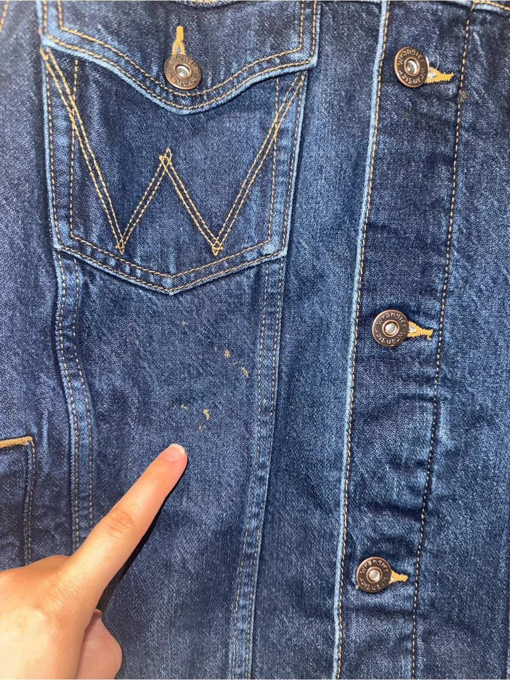 Wrangler Men's Dark Denim Heavy Weight Denim Insulated Cotton Work Jacket Medium - Picture 4 of 8